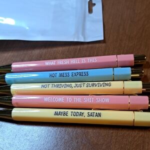 Colorful Motivational Pens Set/ BUNDLE ONLY